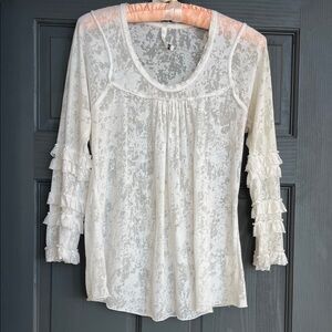 White Sheer Women's Top, size medium